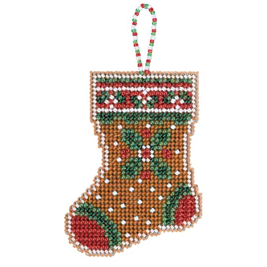 Mill Hill&#xAE; Gingerbread Stocking Counted Cross Stitch Ornament Kit